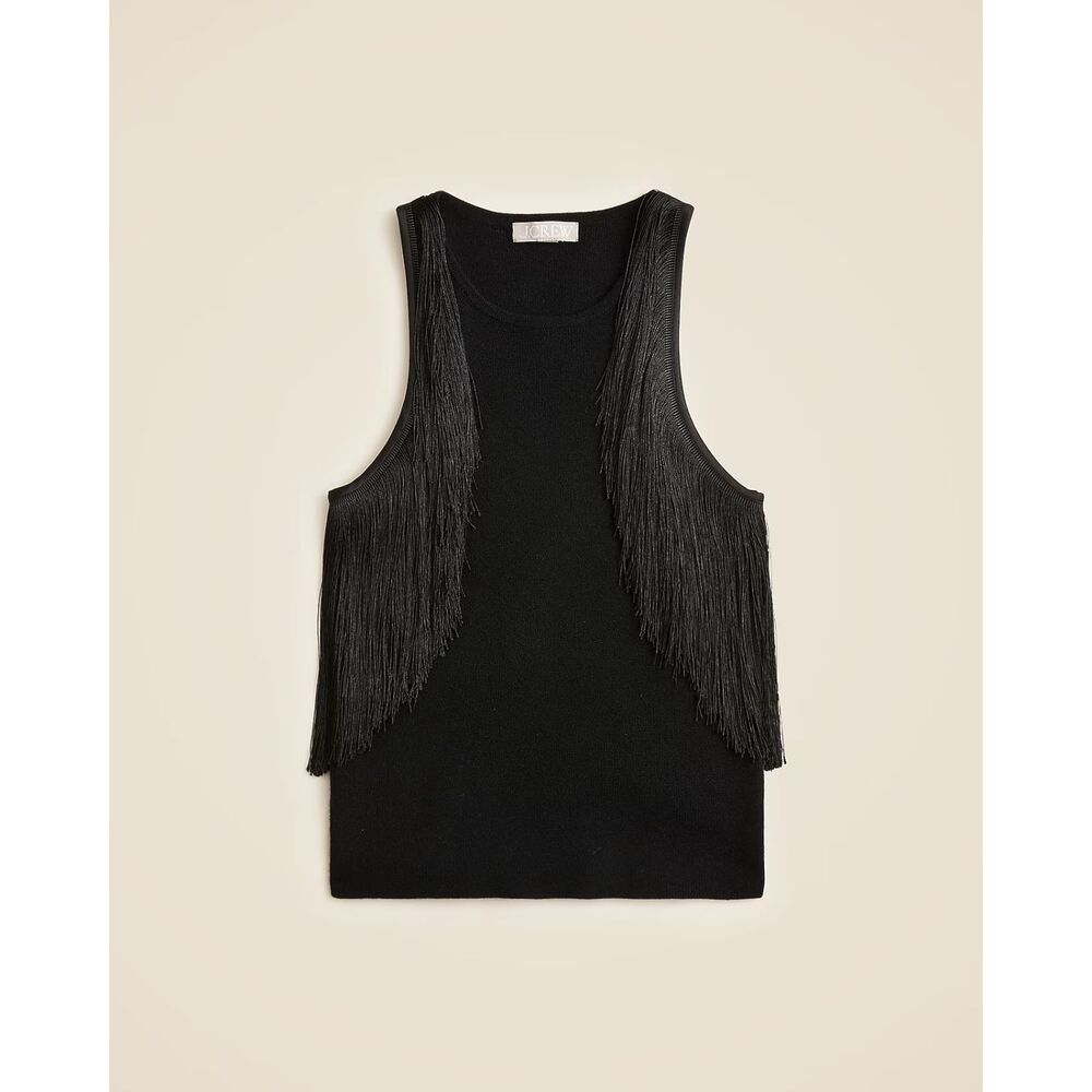 J.Crew Cashmere Fringe-Trim Sweater Tank